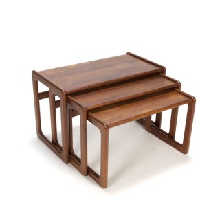 Set of 3 nest tables in teak - Retro Studio