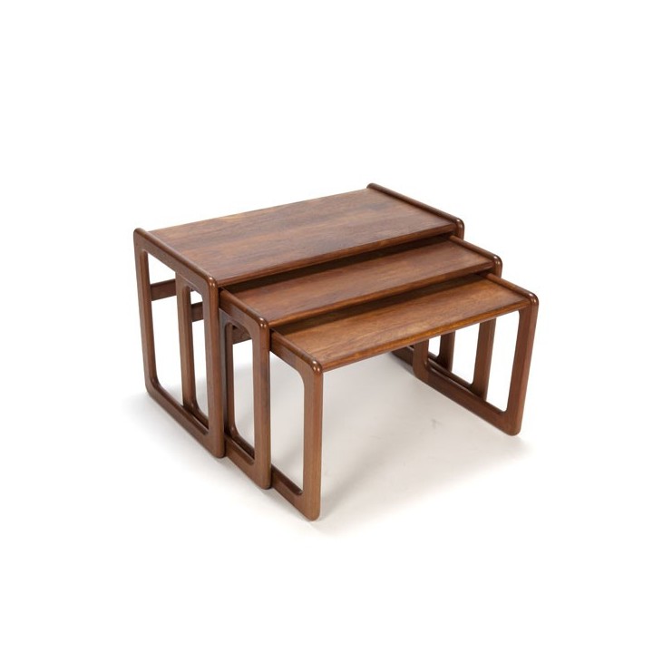 Set of 3 nest tables in teak - Retro Studio