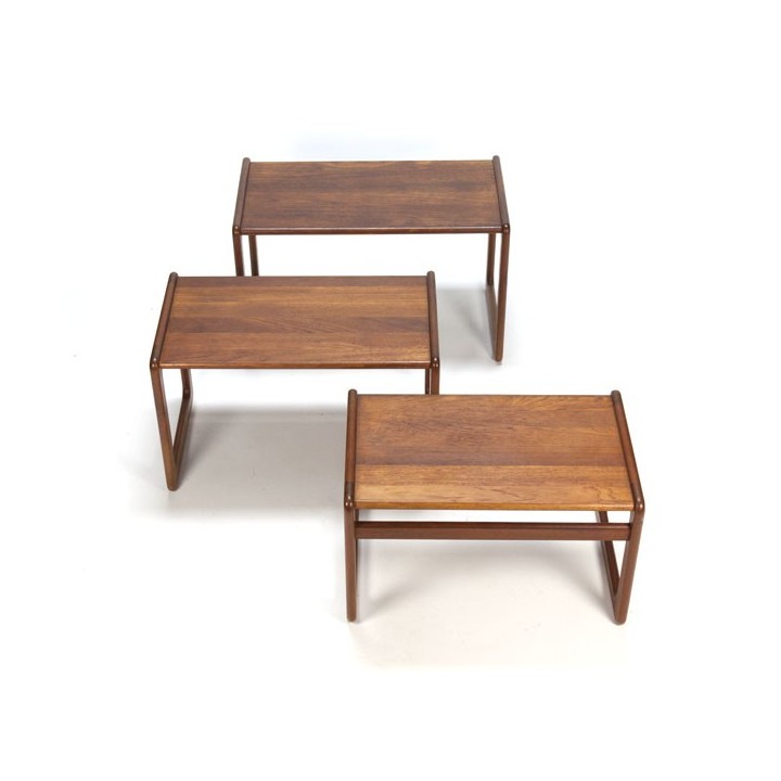 Set of 3 nest tables in teak - Retro Studio