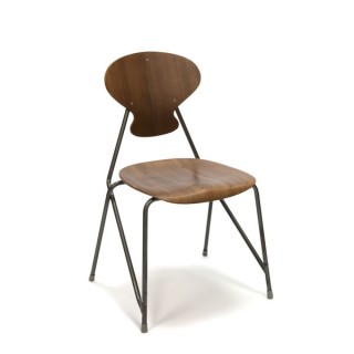 Deense schoolstoel met bijzonder frame - Retro Studio