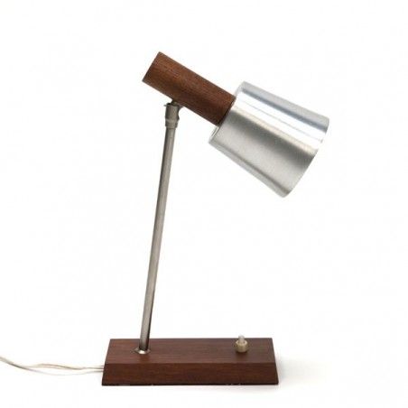 Table lamp wood/ aluminium