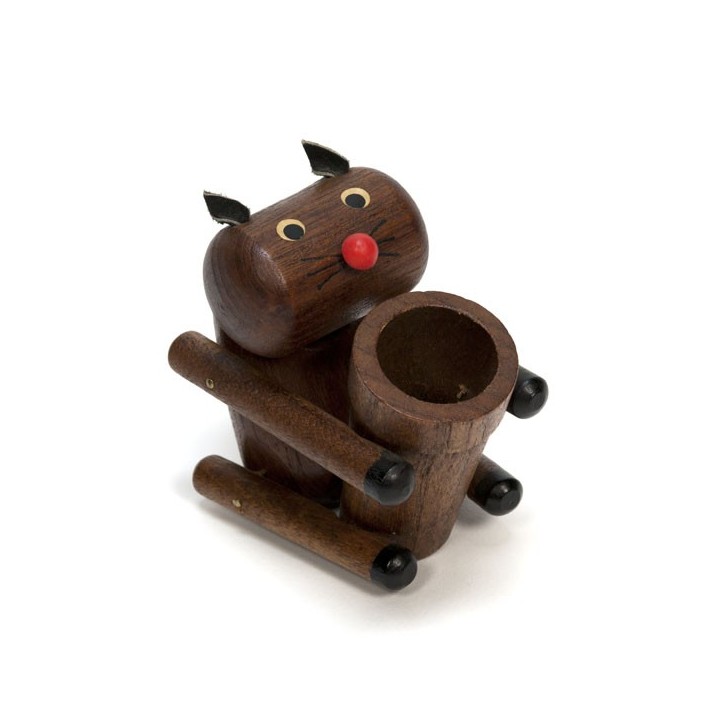Small Scandinavian wooden figurine 'Cat' - Retro Studio