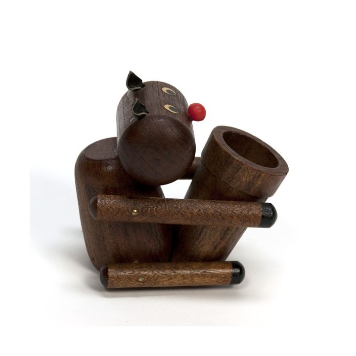 Small Scandinavian wooden figurine 'Cat' - Retro Studio