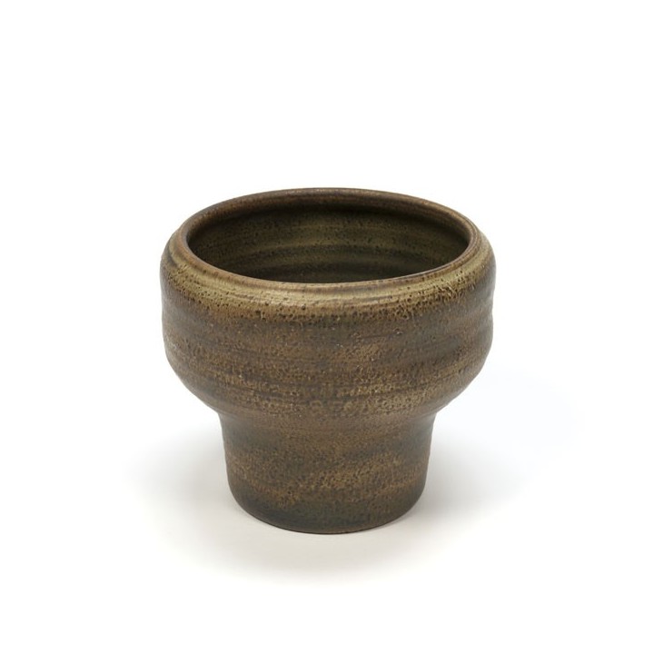 Mobach vaas/ bloempot bruin tint - Retro Studio