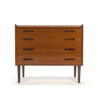 Teakhouten ladekast met kaptafel - Retro Studio