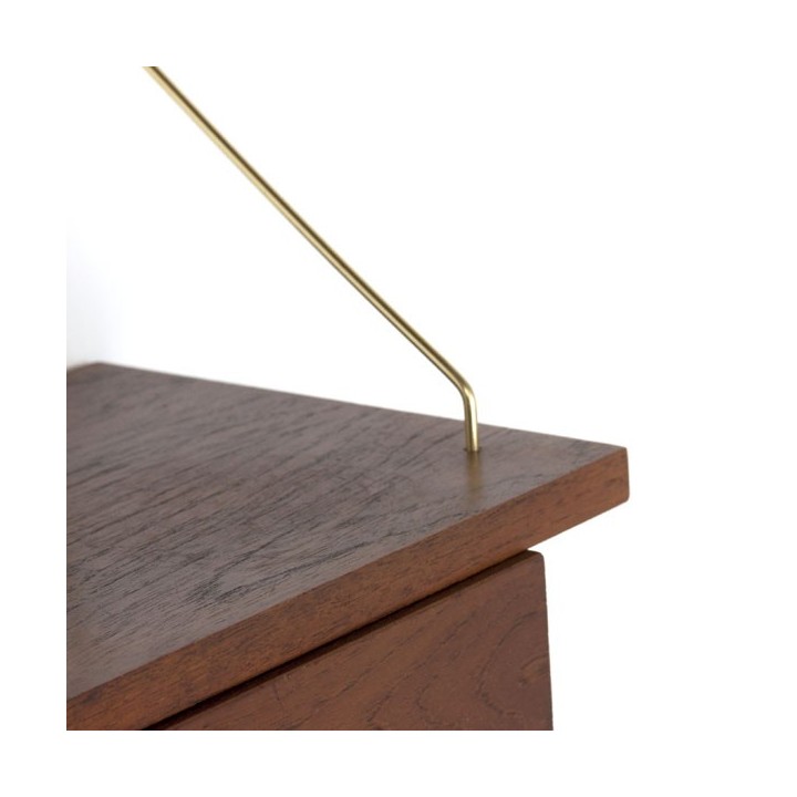 Teakhouten plank met lade - Retro Studio