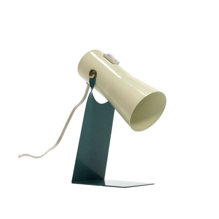 Tafellampje met groene voet - Retro Studio