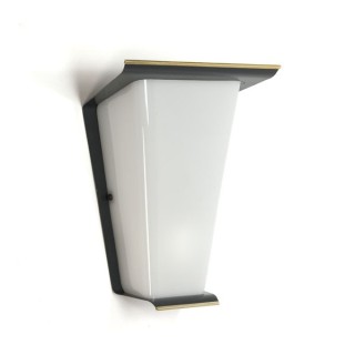 Wandlamp grijs/ koper jaren vijftig - Retro Studio