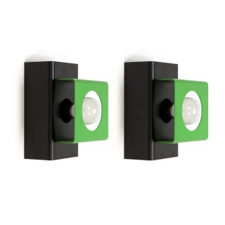 Set van 2 wandlampen groen/ zwart - Retro Studio