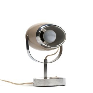 Bruin tafellampje jaren zeventig - Retro Studio