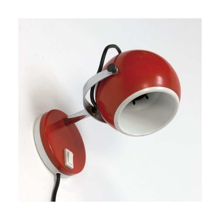 Orange ball wall lamp - Retro Studio