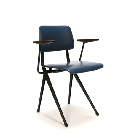 Industrial Marko chair blue skai upholstery