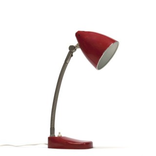 Rode bureaulamp van Hala Zeist - Retro Studio