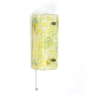 Glass wall lamp yellow hue - Retro Studio