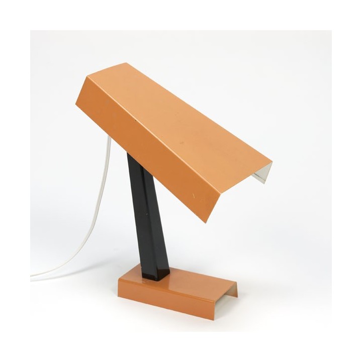 Oranje tafel-/ bureaulamp van Hala Zeist - Retro Studio