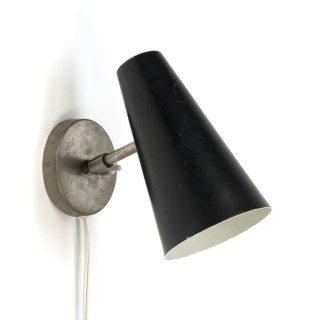 Black metal wall lamp - Retro Studio