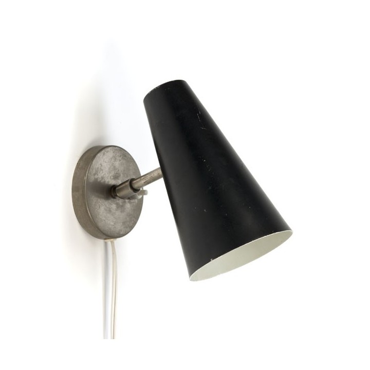 Zwart metalen wandlamp - Retro Studio