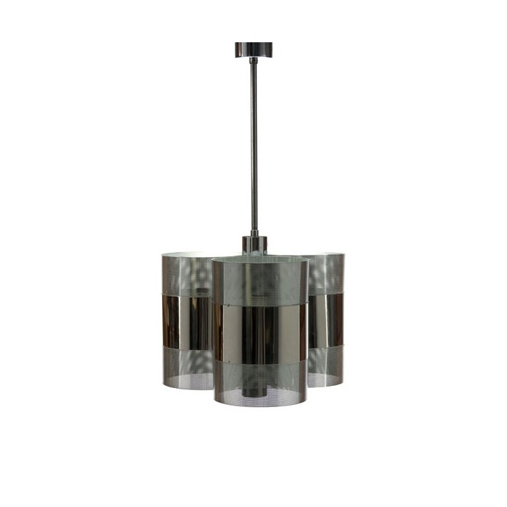Chrome hanging lamp with perforated metal - Retro Studio