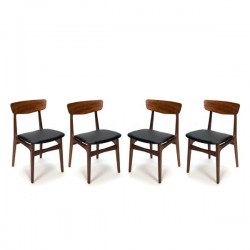Set of 4 teak Danish chairs