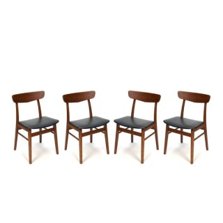 Set van 4 teakhouten Farstrup stoelen - Retro Studio