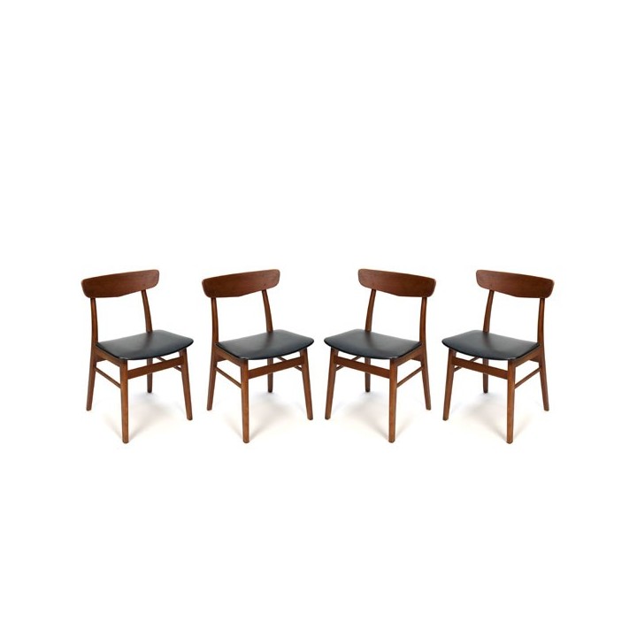 Set van 4 teakhouten Farstrup stoelen - Retro Studio