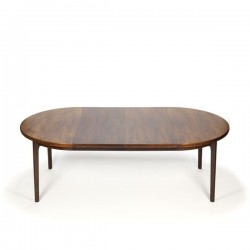 Round rosewood dining table with 2 extra...