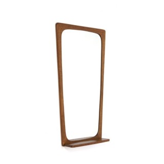 Teak mirror with oak shelf - Retro Studio