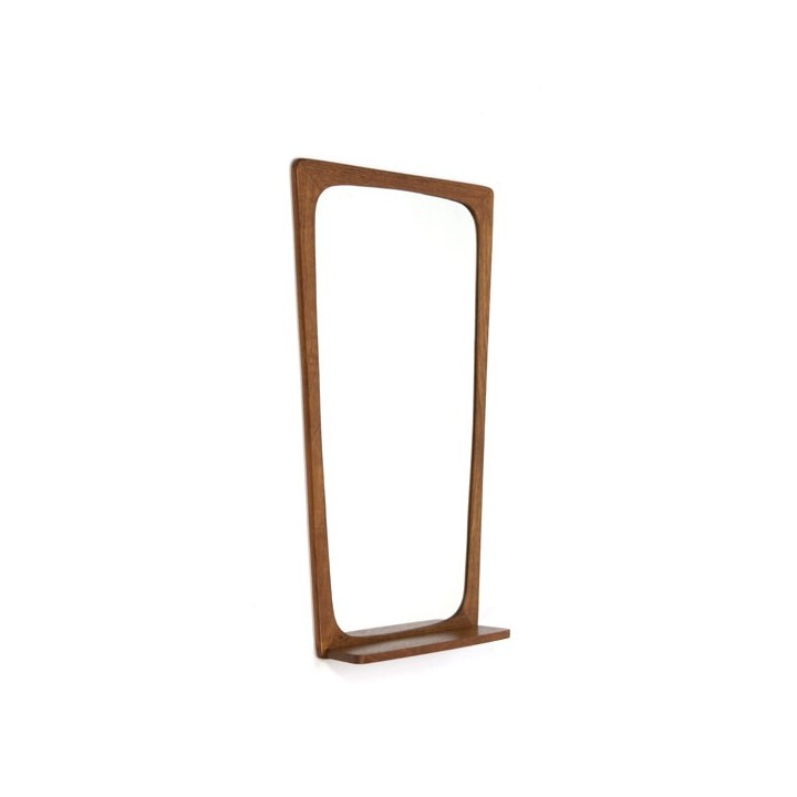Teak mirror with oak shelf - Retro Studio