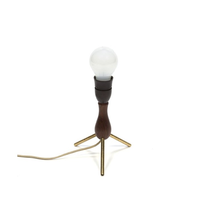 Teak lamp base - Retro Studio