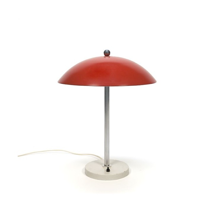 Rode tafellamp van W.H. Gispen - Retro Studio