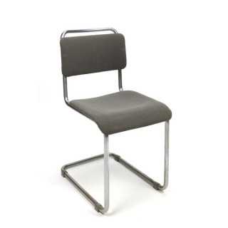 Gispen tube frame chair with corduroy - Retro Studio