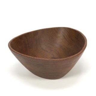 Teakhouten schaal driehoekig - Retro Studio