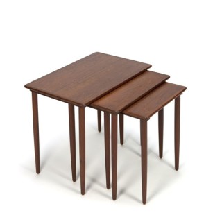 Set of 3 nest tables in teak - Retro Studio