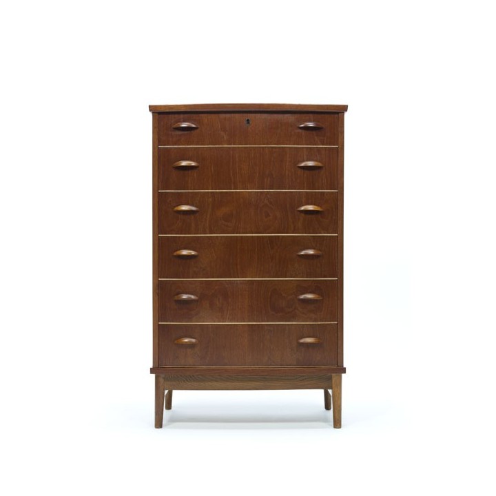 Deense design ladekast in teakhout - Retro Studio