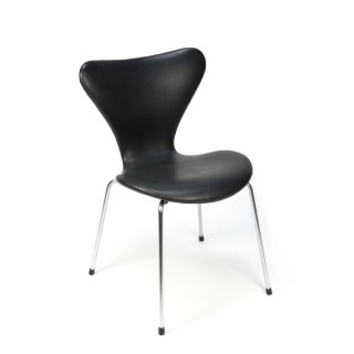 Arne Jacobsen vlinderstoel serie 7 met zwart skai - Retro