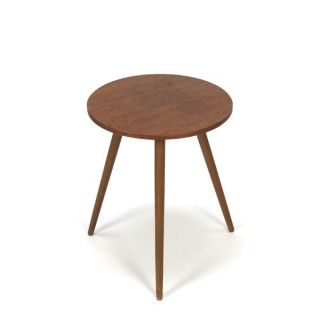 Ronde bijzettafel in teak - Retro Studio