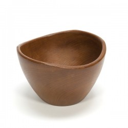 Organic shaped teak bowl