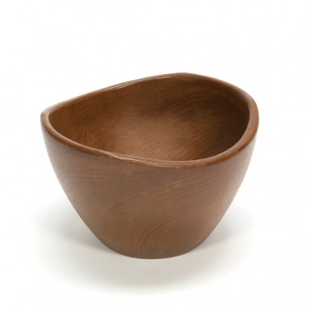 Organic shaped teak bowl