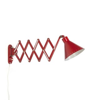 Schaarlamp rood met geperforeerde rand - Retro Studio