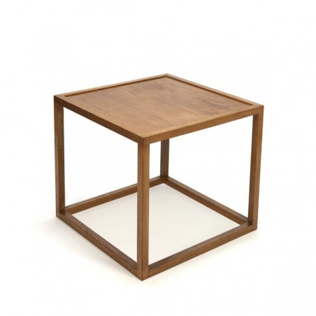 Cubistic wooden side table
