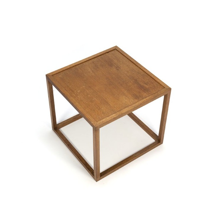 Cubistic wooden side table - Retro Studio
