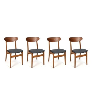 Set van vier Deense design stoelen - Retro Studio