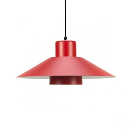 Red metal hanging lamp
