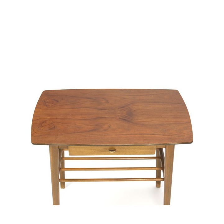 Bijzettafel met kleine lade in teak - Retro Studio