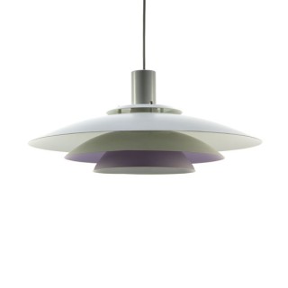 White hanging lamp with lilac inside - Retro Studio