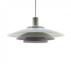 White hanging lamp with lilac inside