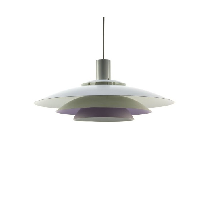 White hanging lamp with lilac inside - Retro Studio