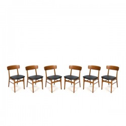 Set of 6 Danish design chairs with...