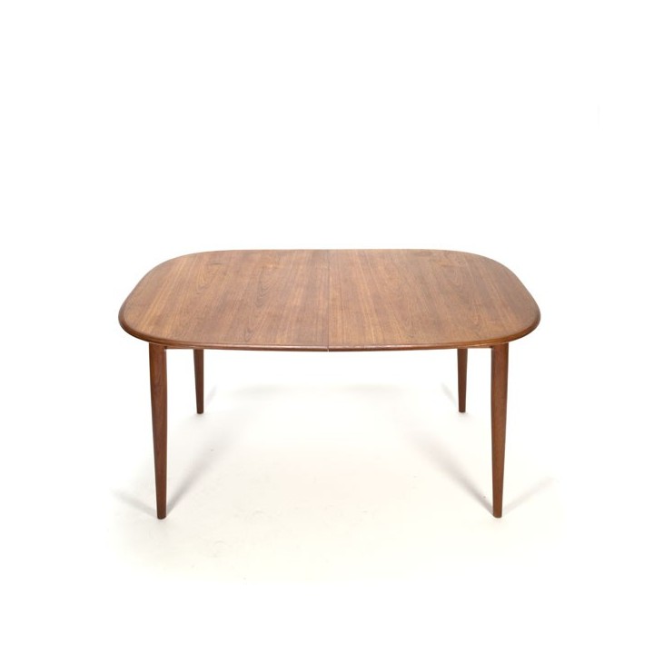 Grote teakhouten eettafel van Skovmand & Andersen - Retro