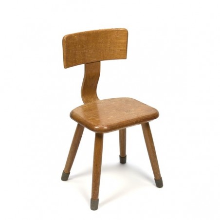 Wooden school chair